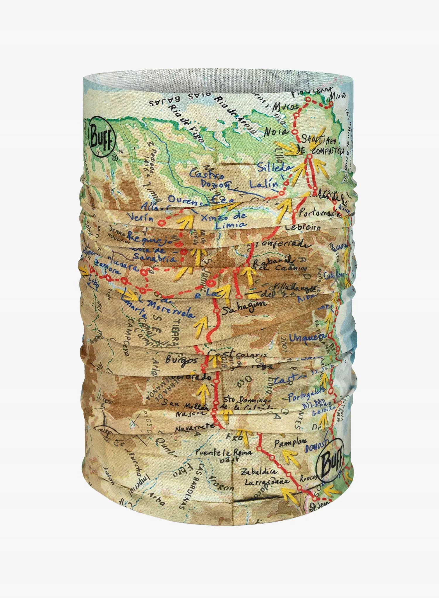 Chusta wielofunkcyjna Buff CoolNet Uv+ Camine de Santiago geo