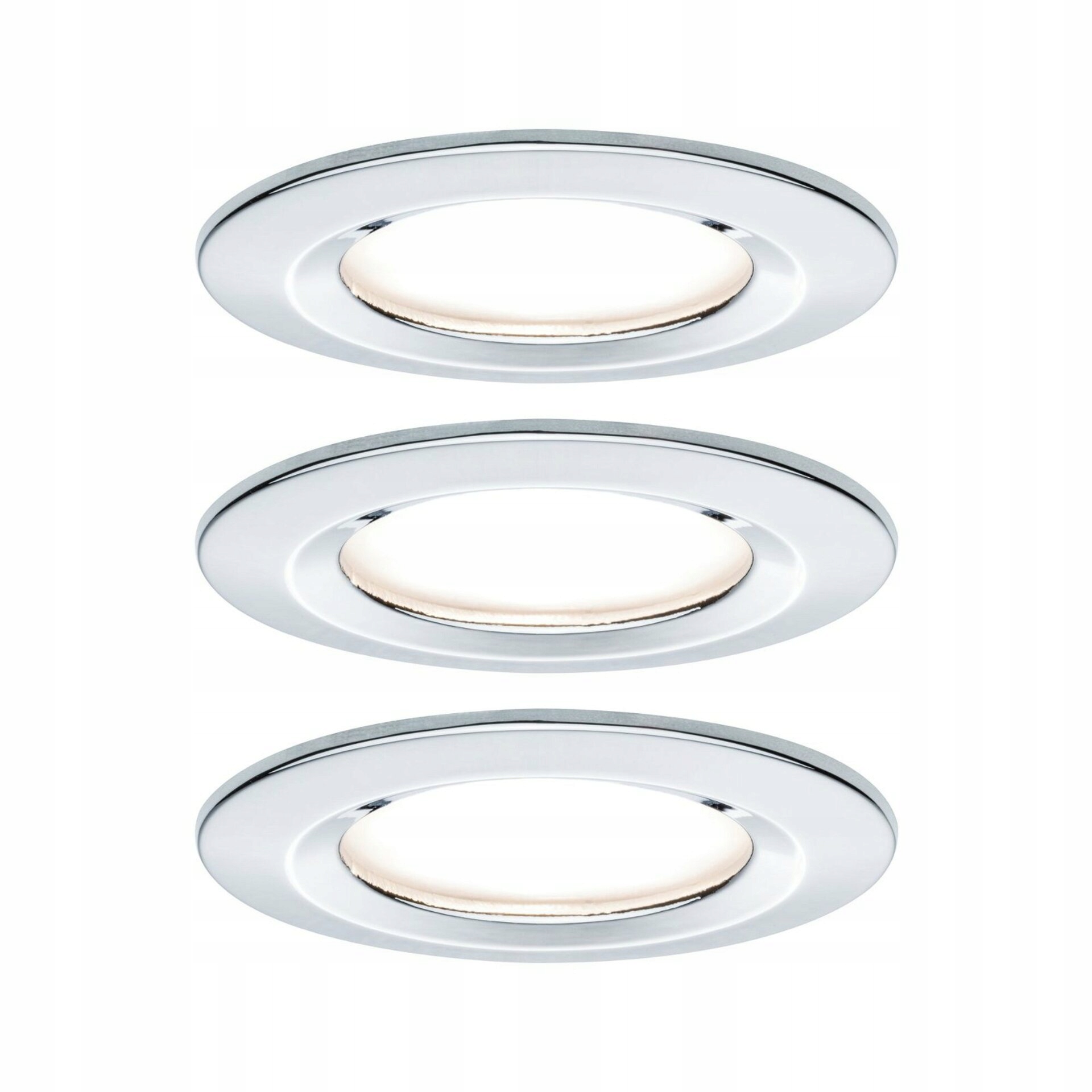 Vstavané Led svietidlo Paulmann Nova 3x6,5W GU10 chróm stmievateľné kruhové