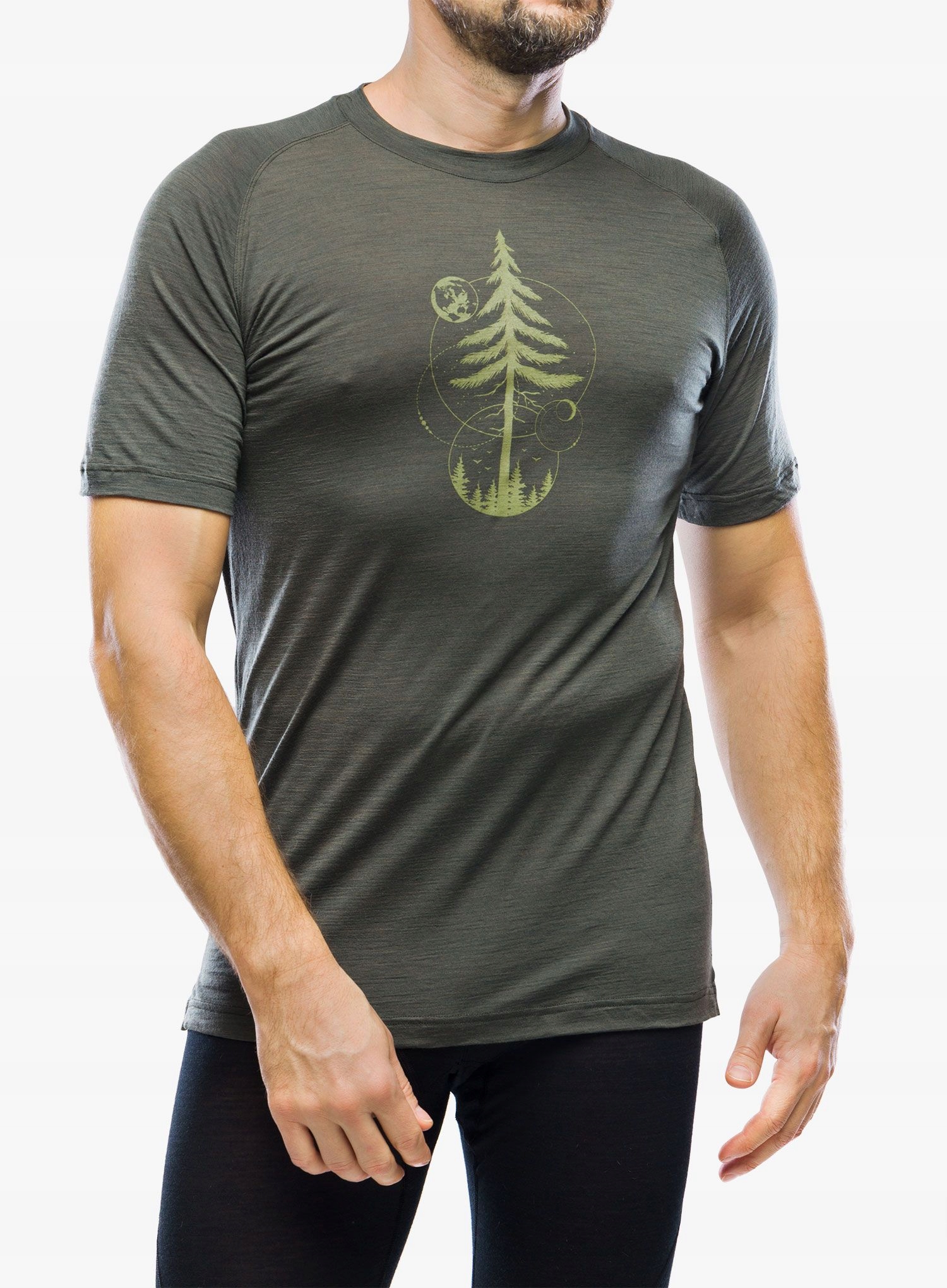 Tričko Sensor Merino Air Pt Tee S/s olivově zelená barva XL