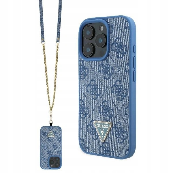 Pouzdro Guess GUHCP16XP4TDSCPB Apple iPhone 16 Pro Max pevné pouzdro Kůže Kov