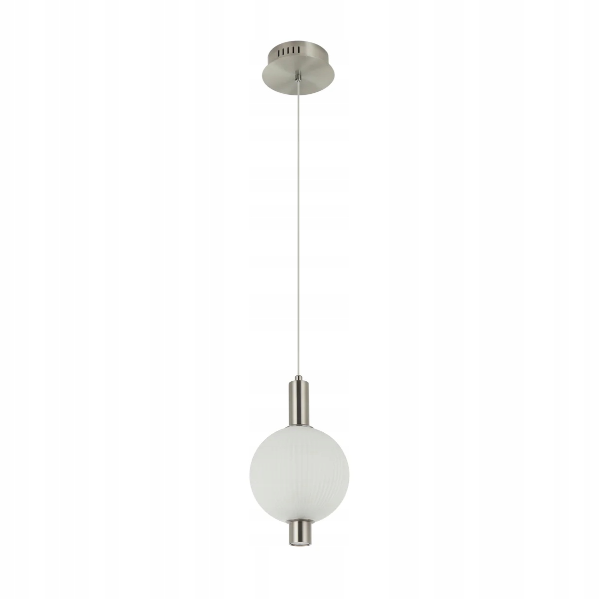 Závěsná lampa Lenti Italux Led 7W skleněná, chrom, IP20 Ø15 cm