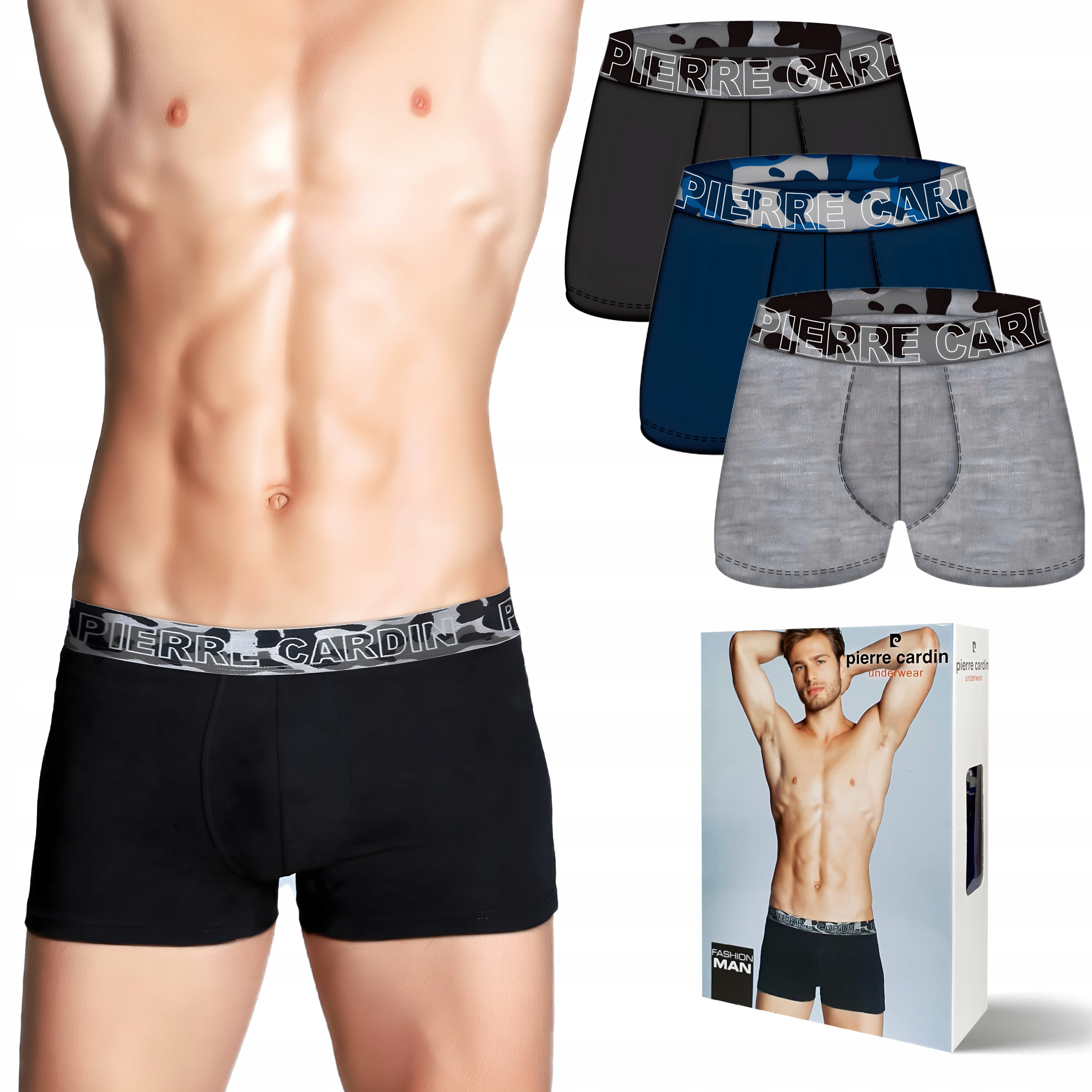 

Bokserki 3 Pary Pierre Cardin Camouflage L
