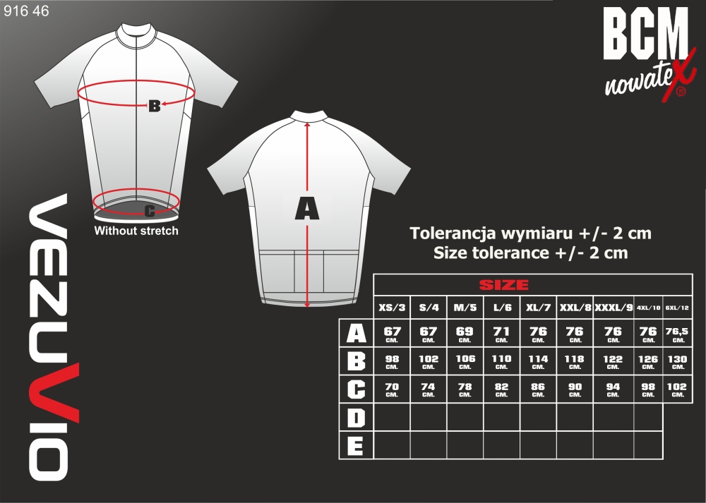 Koszulka męska rowerowa Vezuvio Gara rozmiar L Model 91646