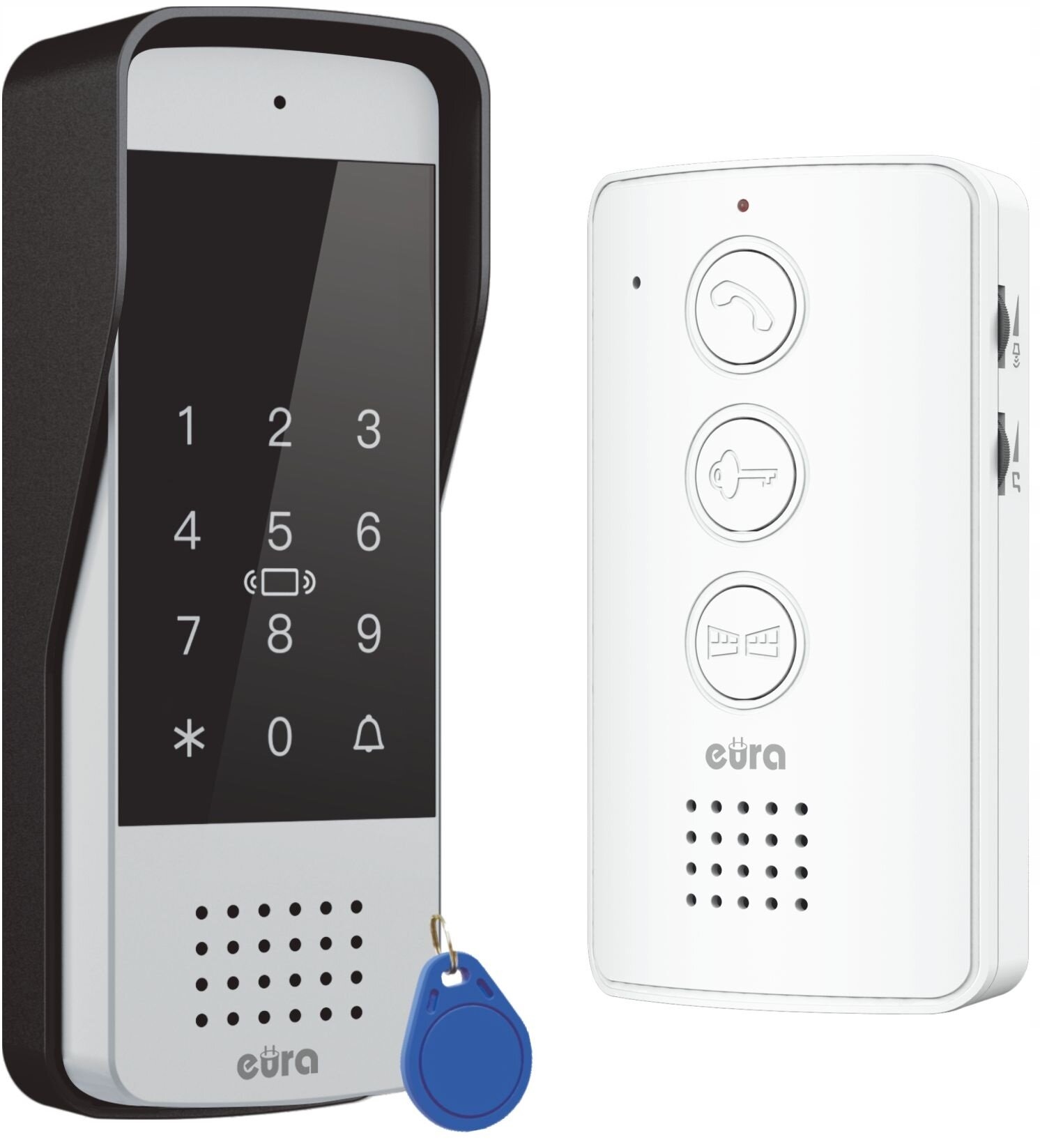 Eura ADP-34A3 Rodinný Domofón S Šifrátorom, bránka brána 5 Kľúčenok