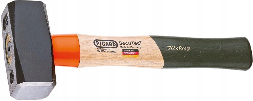 Kamenické kladivo SecuTec č. 43 1000 g s hikorovou násadou Picard