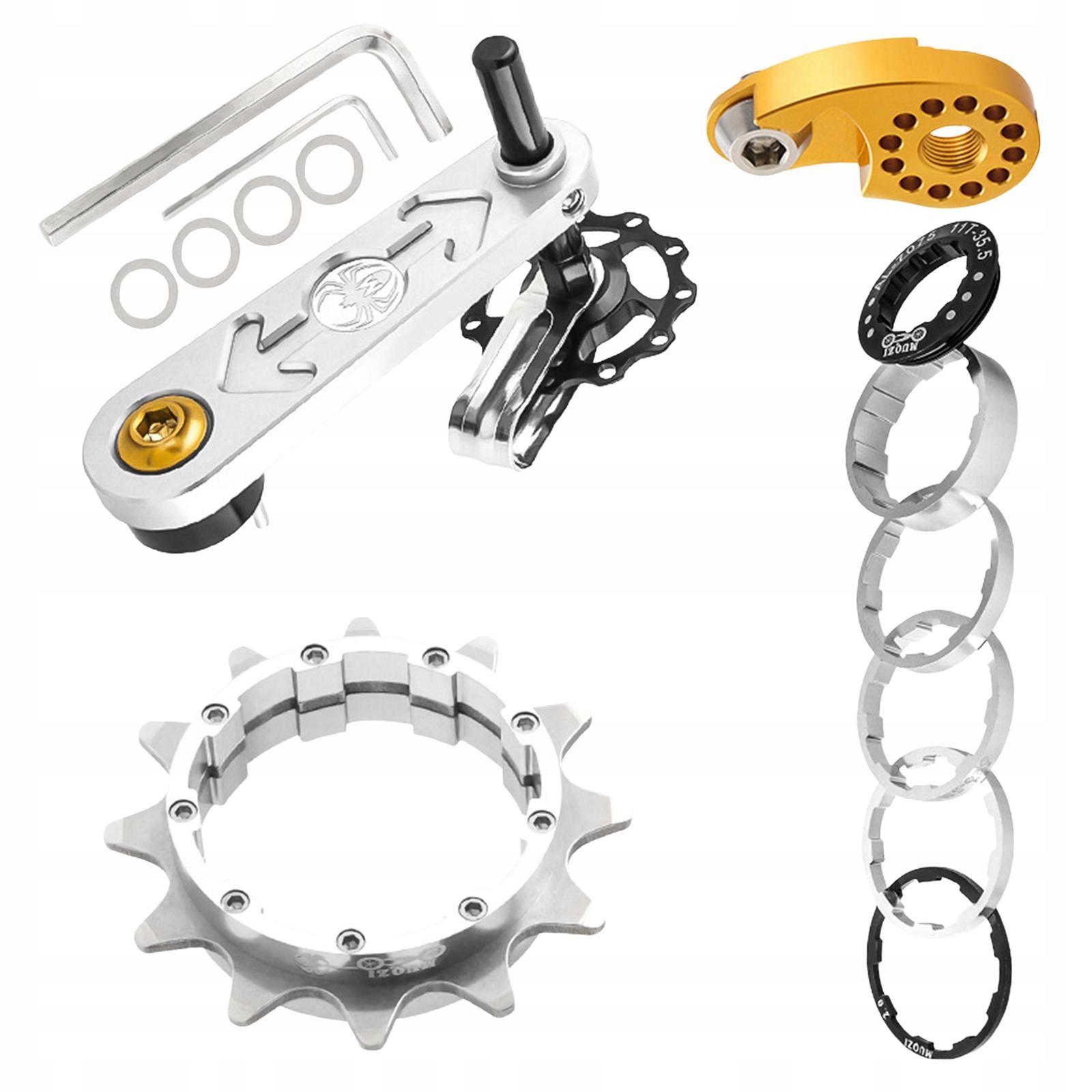 Konwersja roweru górskiego z pojedynczą prędkością Model Zestaw podkładek dystansowych do rowerów górskich