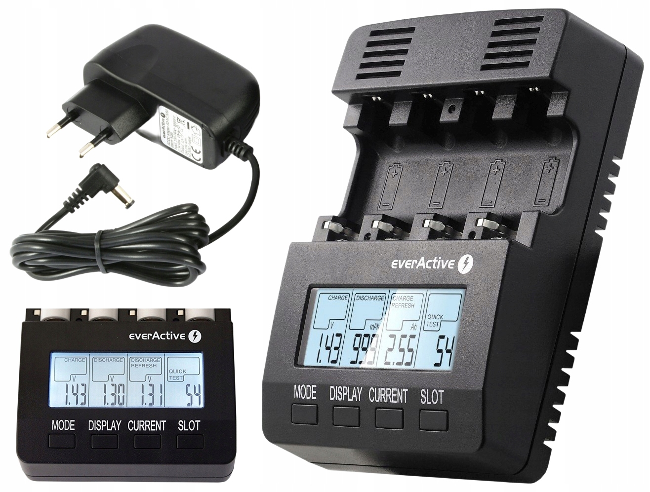 Nabíječka Aaa Aa pro baterie a akumulátory Ni-Mh Ni-Cd NC-3000 everactive