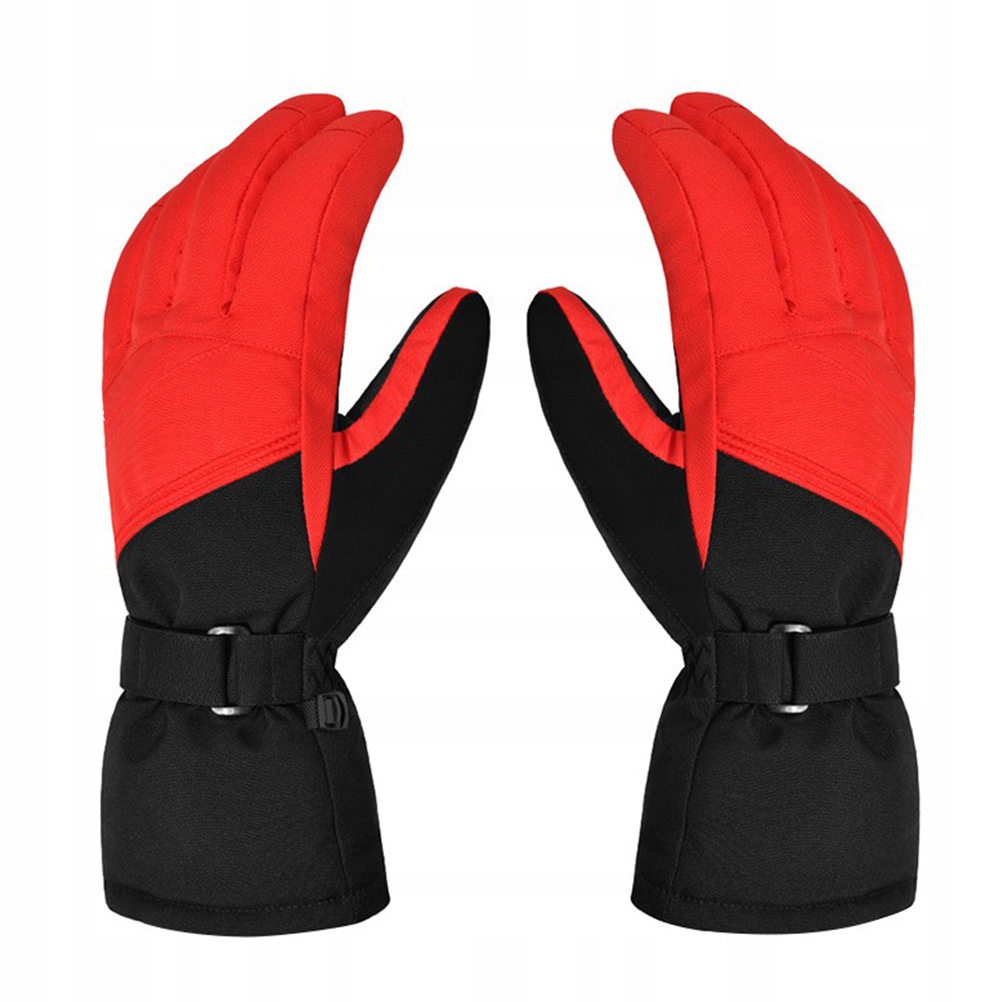1Pair Touch Screen Winter Gloves Windproof Skiing Riding Warm Gloves Black