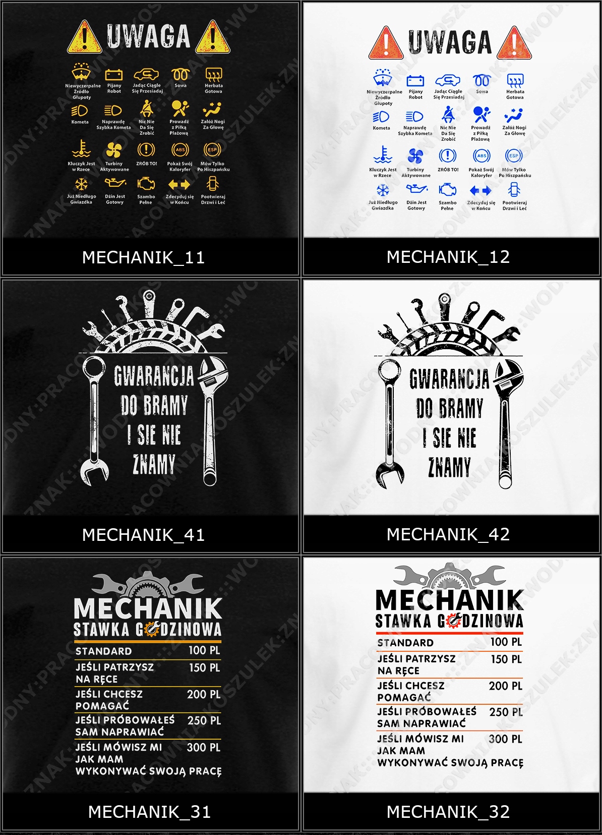 koszulka mechanik części zamienne samochodowe auto Rozmiar XXL