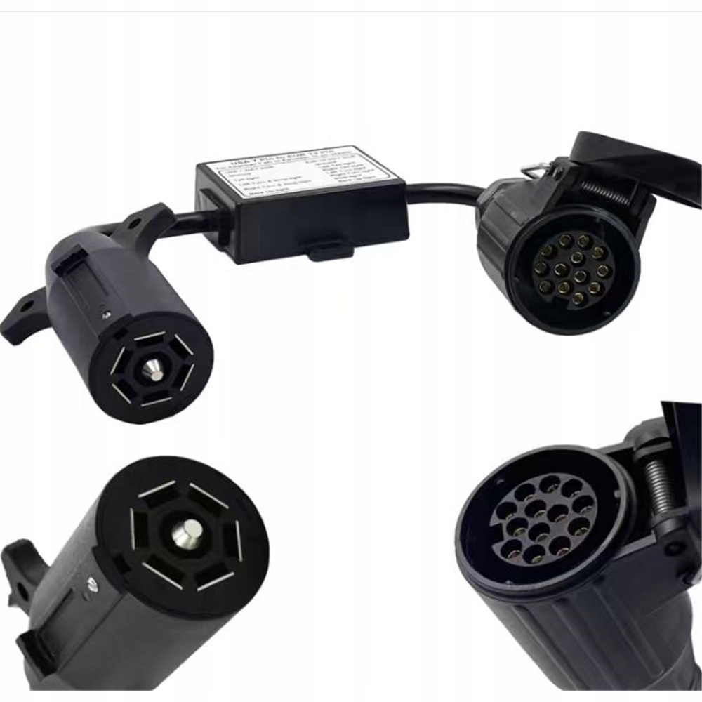 Adapter Gniazdo Hakowe Z Usa 7PIN Na Eu 13PIN Kabel Europa Gniazdo