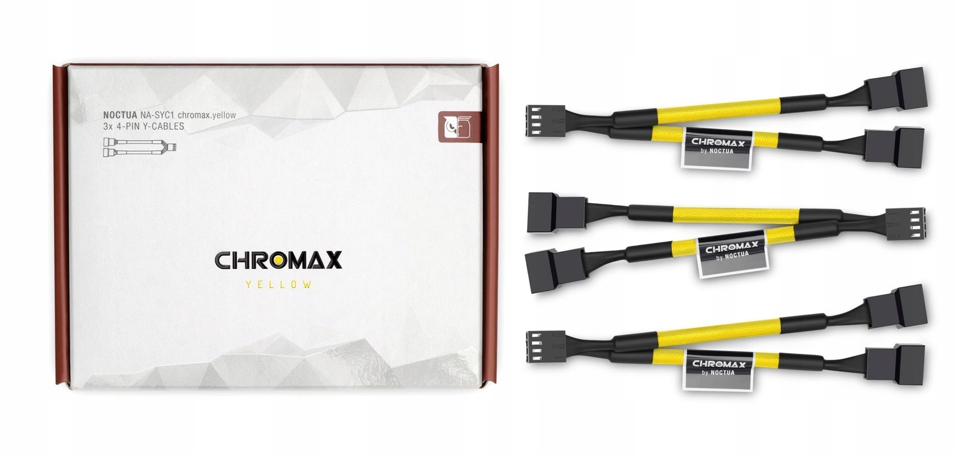 Noctua NA-SYC1 chromax.yellow Zestaw rozgałęźnika Y do wentylatora żółty