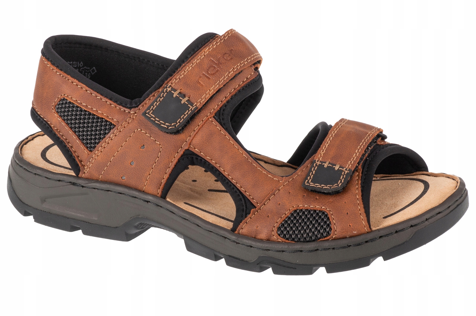 Rieker Sandals (43) Pánské sandály Síťovina Hnědá