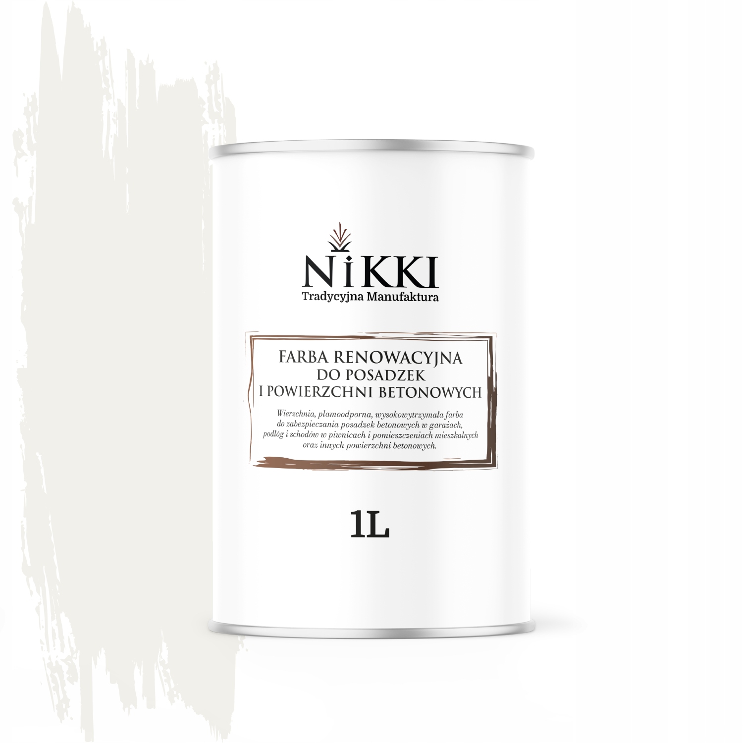 Farba Do Renowacji Posadzek Betonu 1L Biały Drogowy RAL9016 Satyna