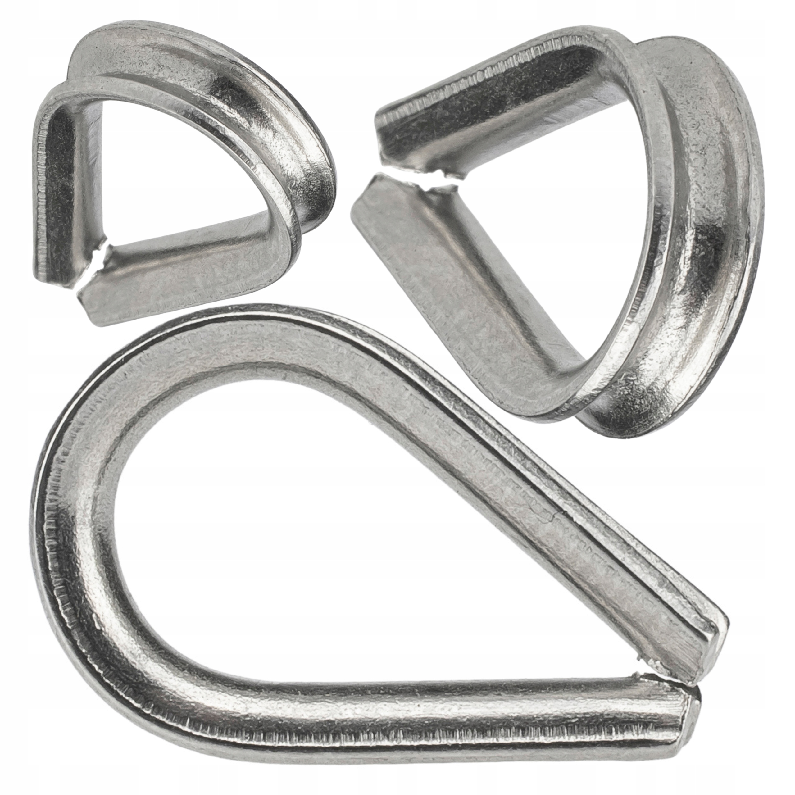 KAUSZA ŁEZKA NIERDZEWNA DO LINY STALOWA KWASOODPORNA 2 MM SERCÓWKA 1 SZTUKA