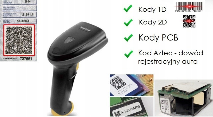 Skaner kodów kreskowych 2D Qr aztec PDF417 MaxiCod Producent Inna
