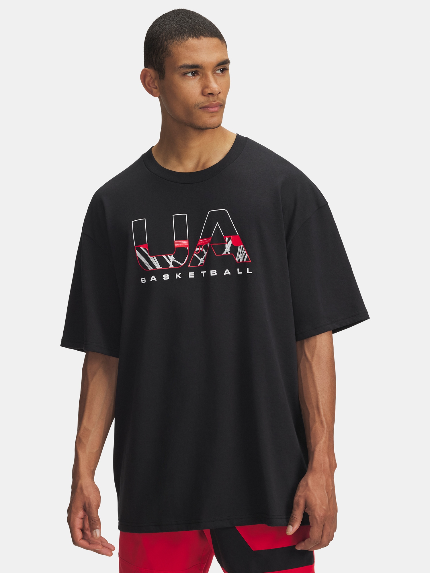 Under Armour Pánské tričko Under Armour Ua M Hwt Hoops Branded Ss-blk