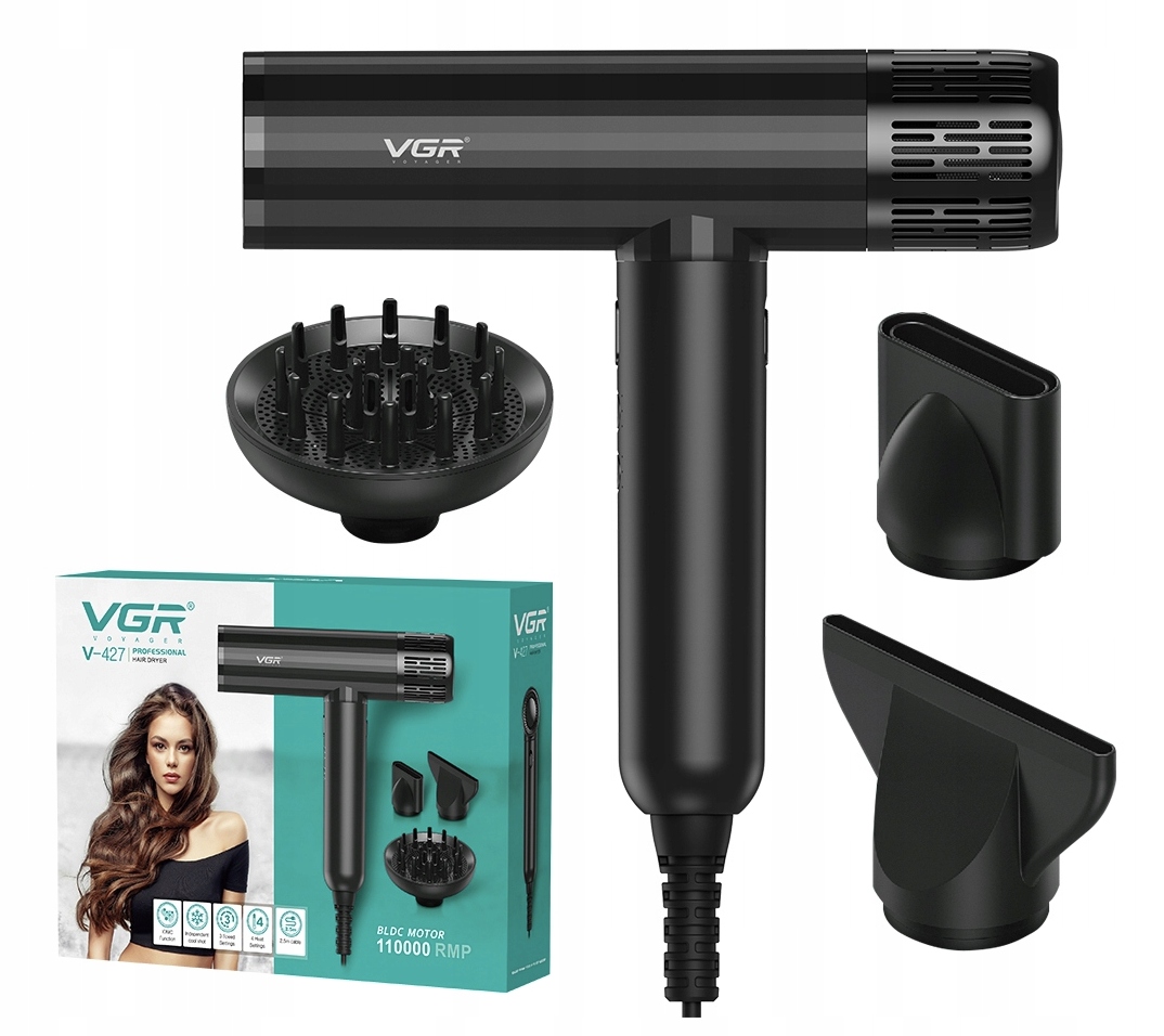 Vgr V-427 Profesjonalna Suszarka fryzjerska 110.000obr/min Top!!