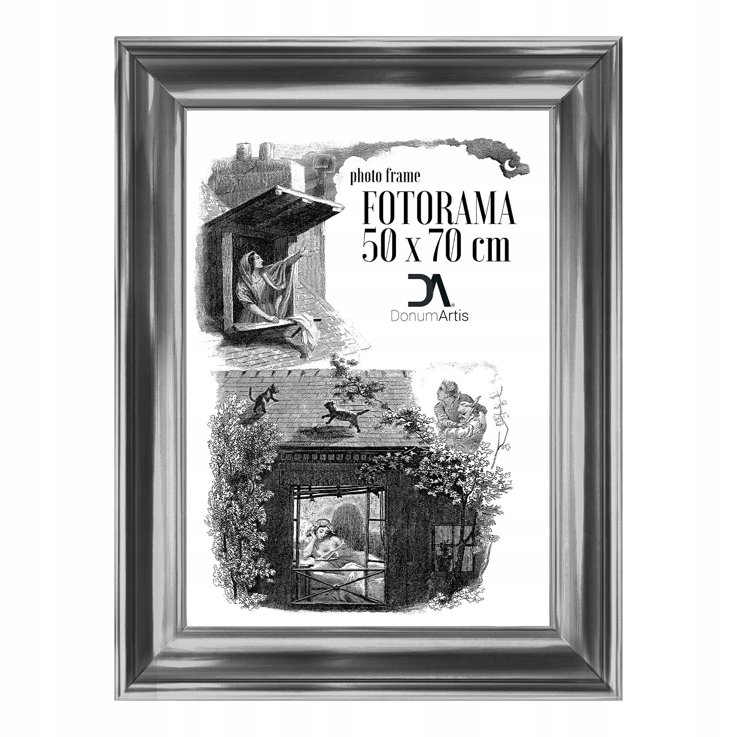 Fotorám Verona nikl 50x70 klasické svítidlo