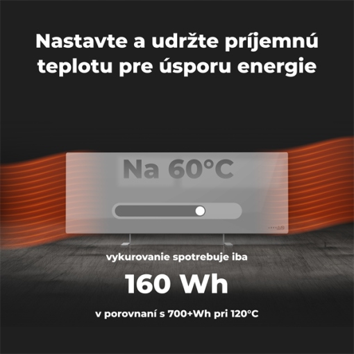 AENO GH5S Grzejnik szklany Smart 700W app+panel LED szary wtyczka EU — 23
