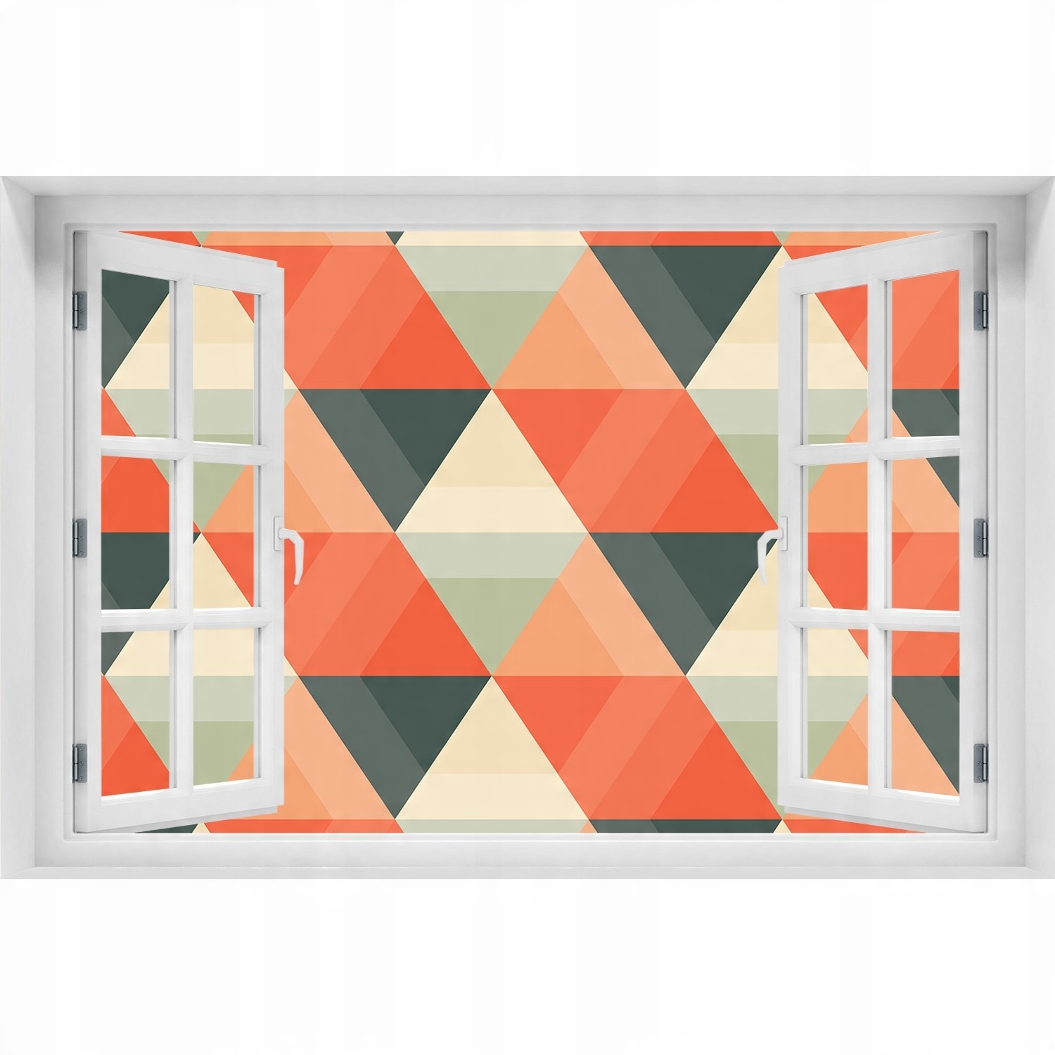 

3D Okno Naklejka na ścianę Geometryczne tło 90x60