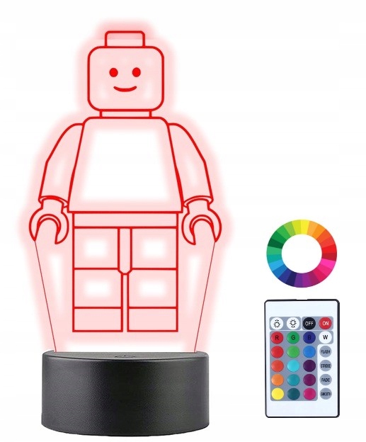 

Lampka Nocna 3D Led Figurka Lego Grawer
