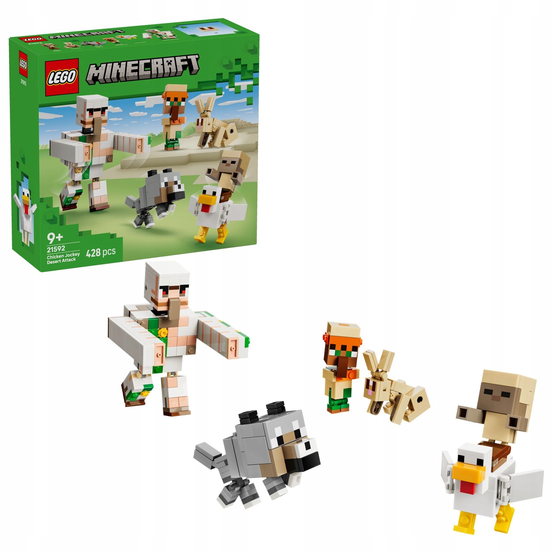 stavebnice Lego Minecraft 21592 Útok Kuřecího Jezdce na poušti