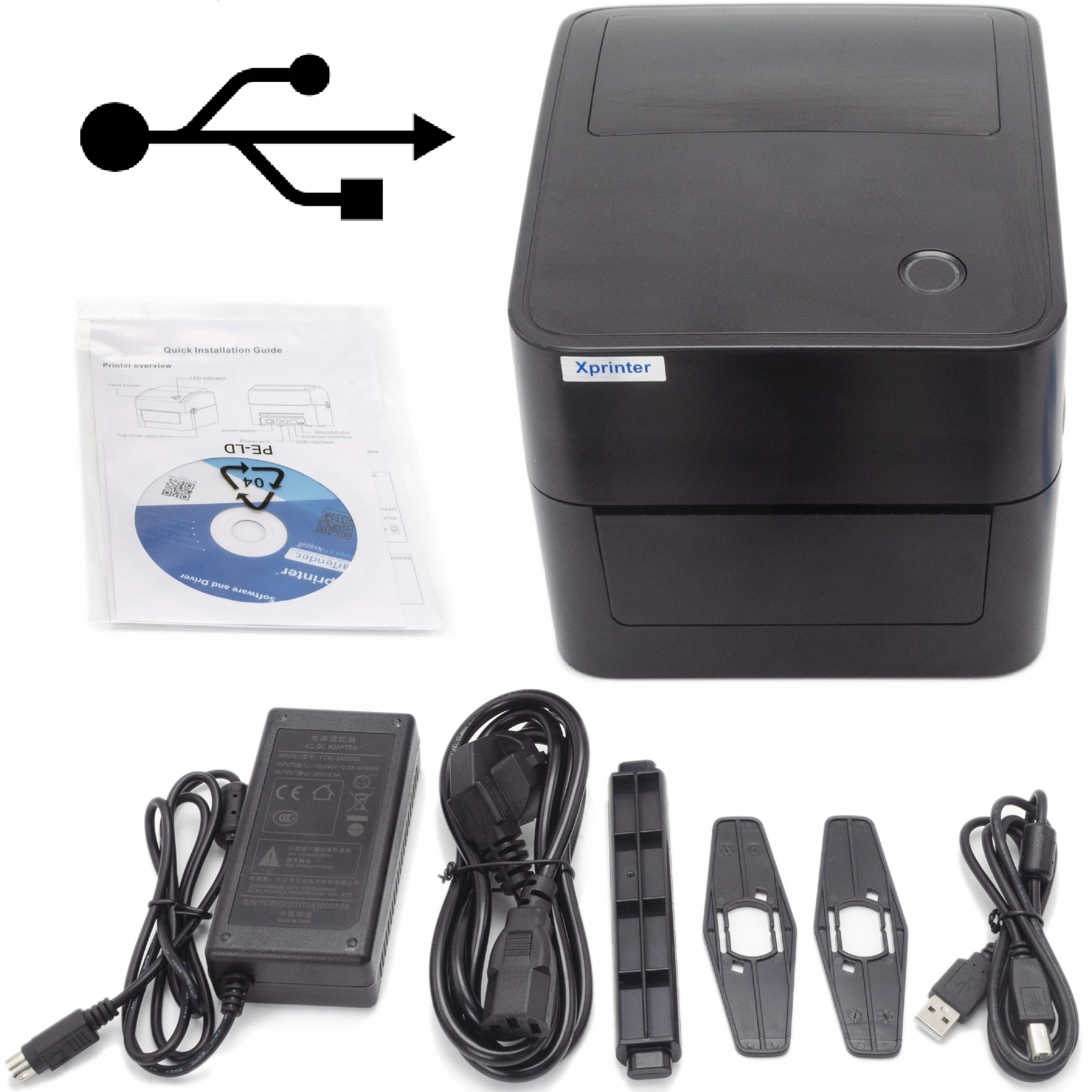 Drukarka XPRINTER XP-D4601B XP-410B do etykiet kurierska USB termiczna Kod producenta XP-D4601B/USB