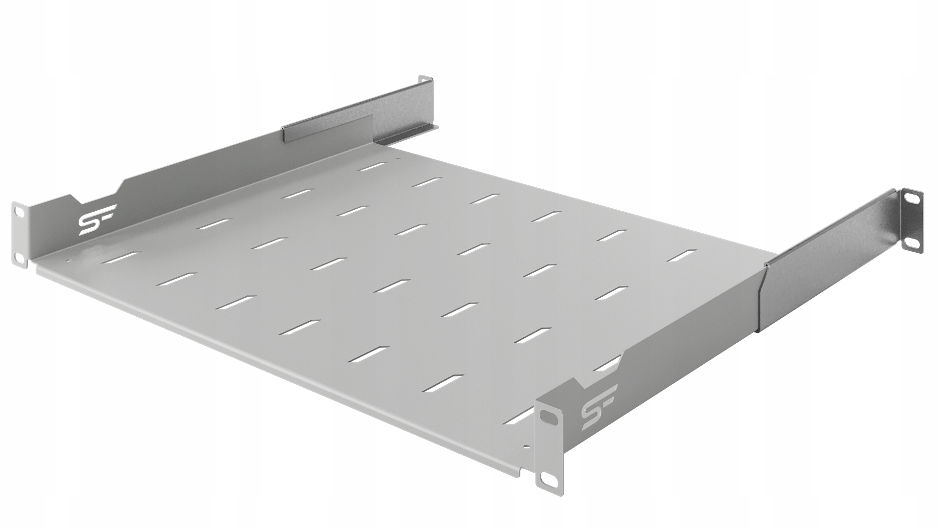 Półka Rack Standard regulowana 1U 19" 350 mm 350-510 mm szara StalFlex