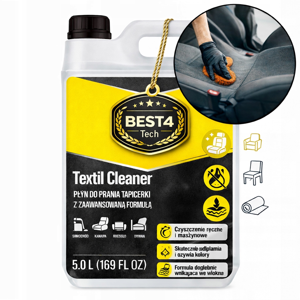 Płyn Do Prania Tapicerki Dywanów Odkurzaczy Wydajny Niskopieniący 5L