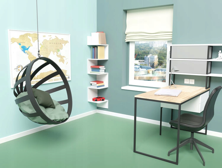 PÓŁKA WISZĄCA NAROŻNA DO SALONU POKOJU 5 POZIOMÓW Kolekcja Toxa