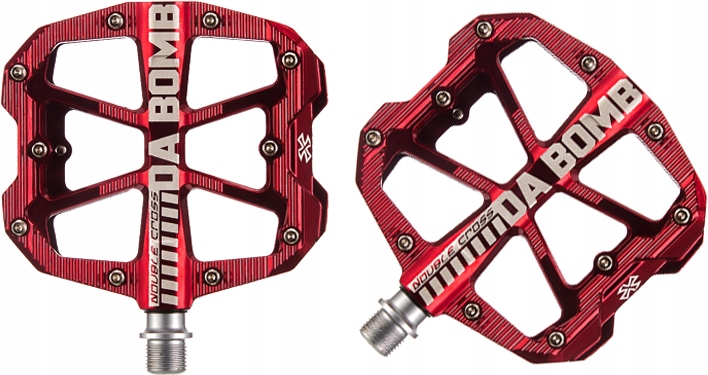 Platformové pedály Da Bomb Double Cross Red Enduro Dh