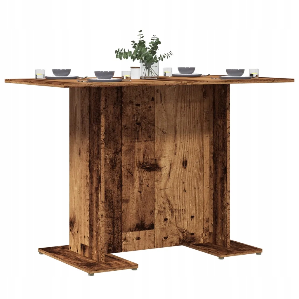vidaXL Jídelní stůl old wood 110 x 60 x 75 cm kompozitní dřevo