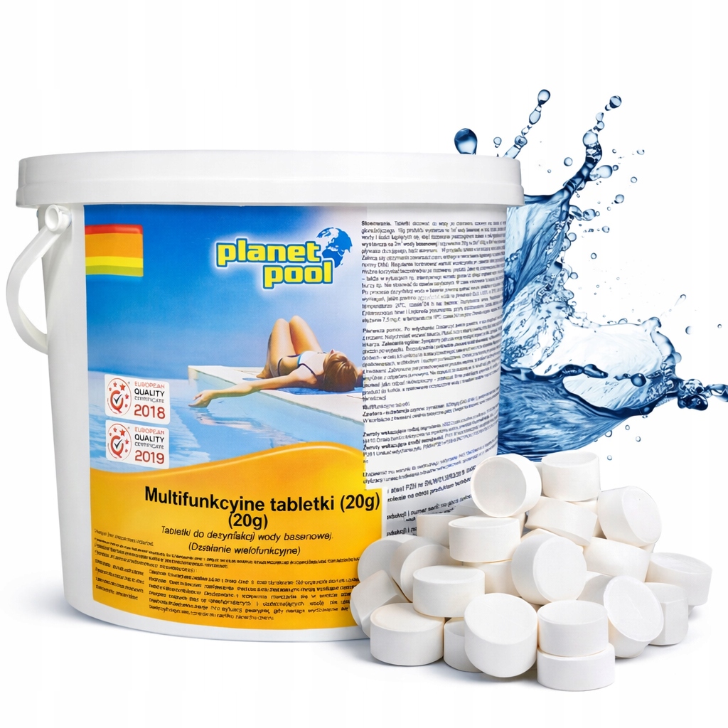 3kg 20g Chlor Tabletki Multifunkcyjne Do Basenu Chlorowe Jacuzzi Chemia