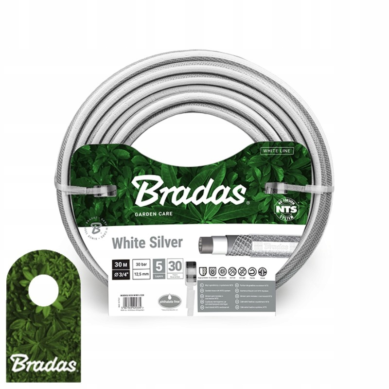 Záhradná hadica 3/4" 30m Nts White Silver WWS3/430 Bradas 5373