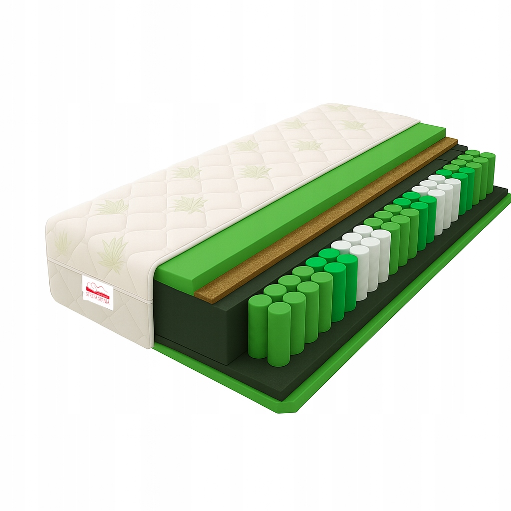 Taštičková matrace 7 zón 90x200 Vyhrajte Si S Bolestí Zad Aloe vera kokos
