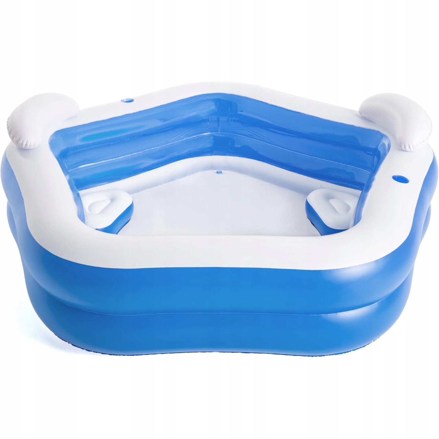 Basen Dmuchany Pięciokątny Ogrodowy Rodzinny Z Siedziskami 213 x 206 x 69cm