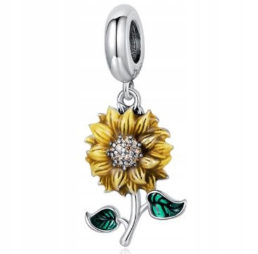 Charms přívěsek květ slunečnice stříbro 925 SimplyMe Dárek