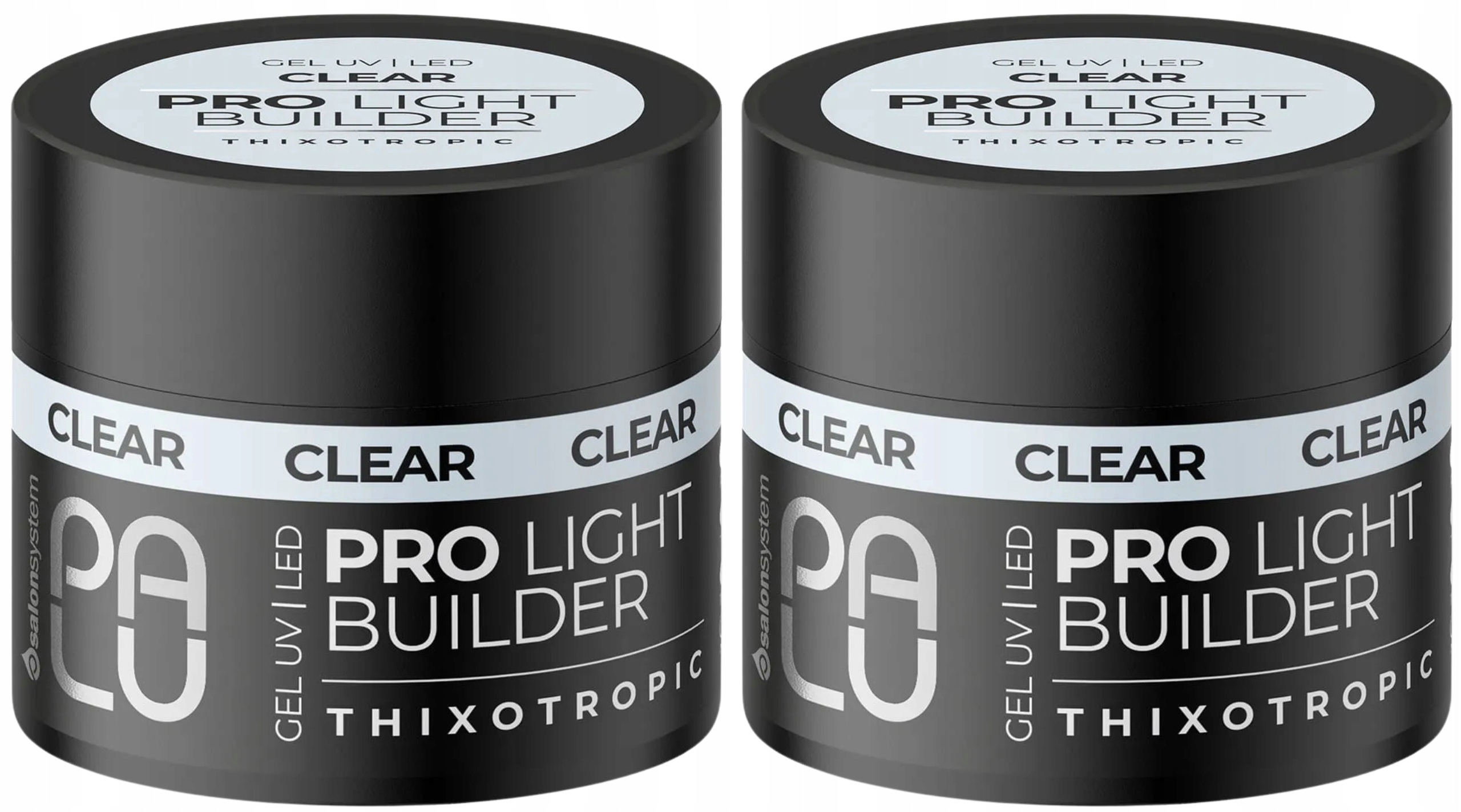2 x Palu Pro Light Builder Stavební Gel Clear Průhledný Tixotropia 45 g