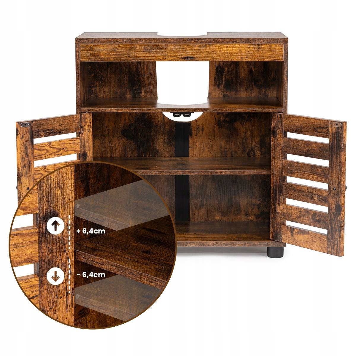 Solidna szafka regał stojący pod umywalkę LOFT Kolekcja HowHomely