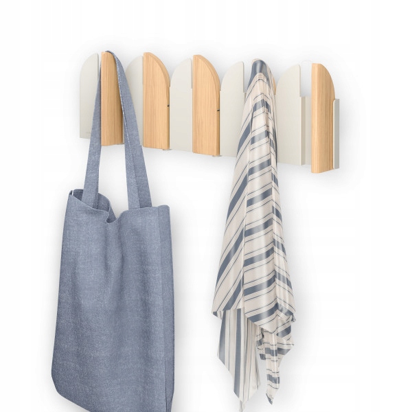 Nástěnný věšák na oblečení bundy do předsíně černý na zeď Saloon