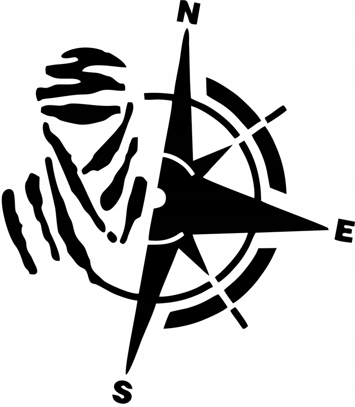 NAKLEJKA na samochód JEEP RÓŻA WIATRÓW 49x43 Producent MGDesign