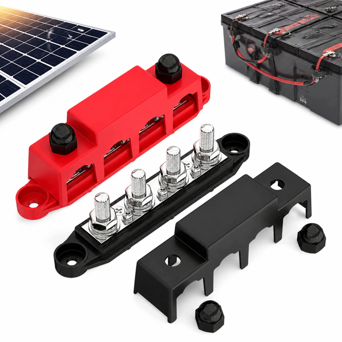 2X 250A Blok Dystrybucji Zasilania Szyna Zbiorcza Listwa Masy Busbar M8