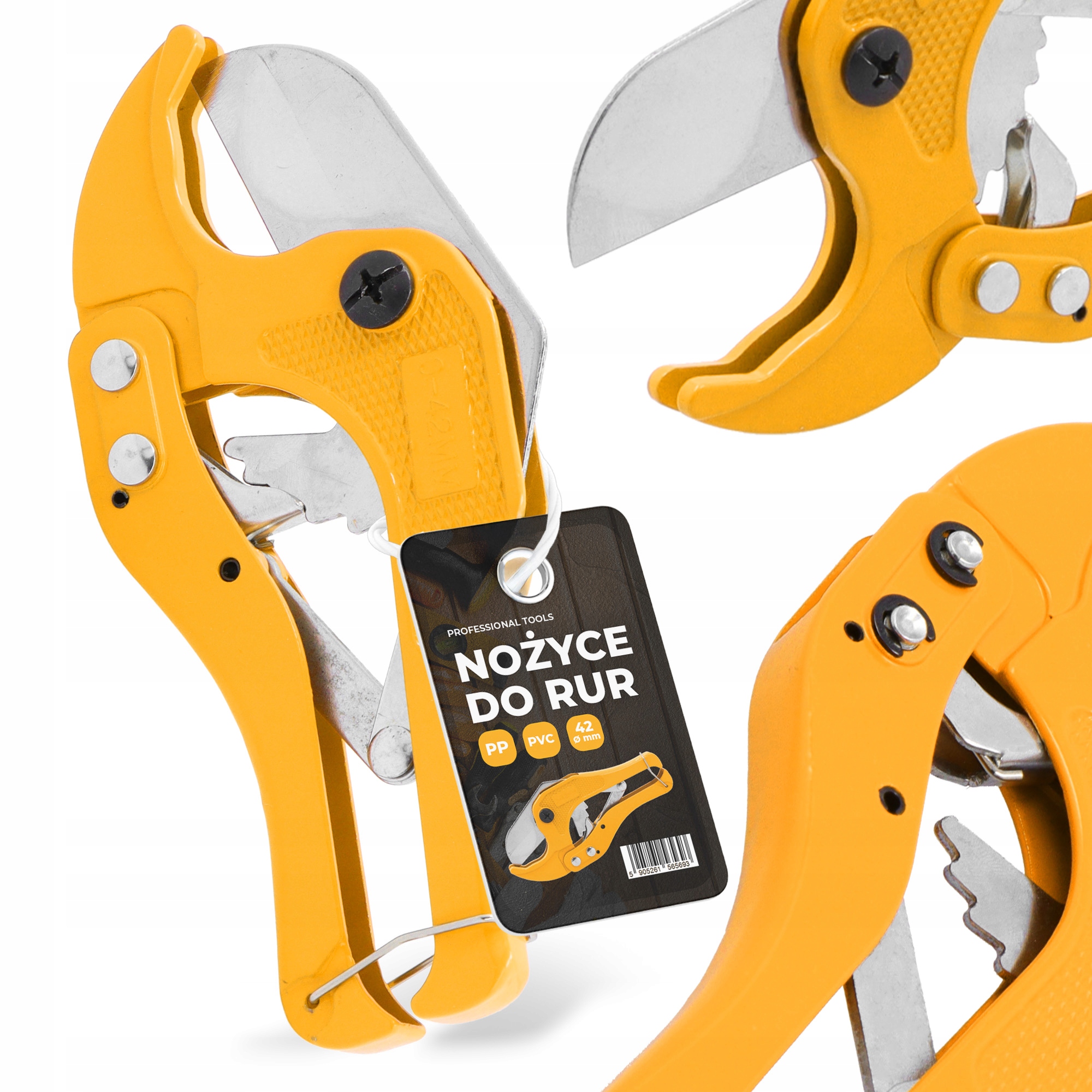 NOŻYCE CIĘCIA RUR 0-42 mm Obcinak PCV PP PEX PESZLI Ostre Precyzyjne Sta E9
