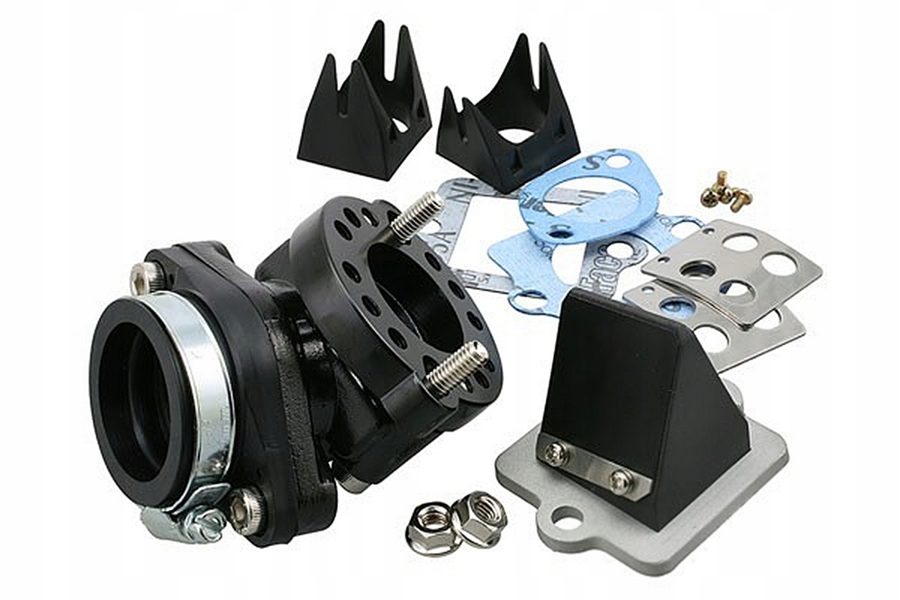 Membránový ventil s nátrubkom Motoforce Racing 360°, 32-35 mm, Piaggio