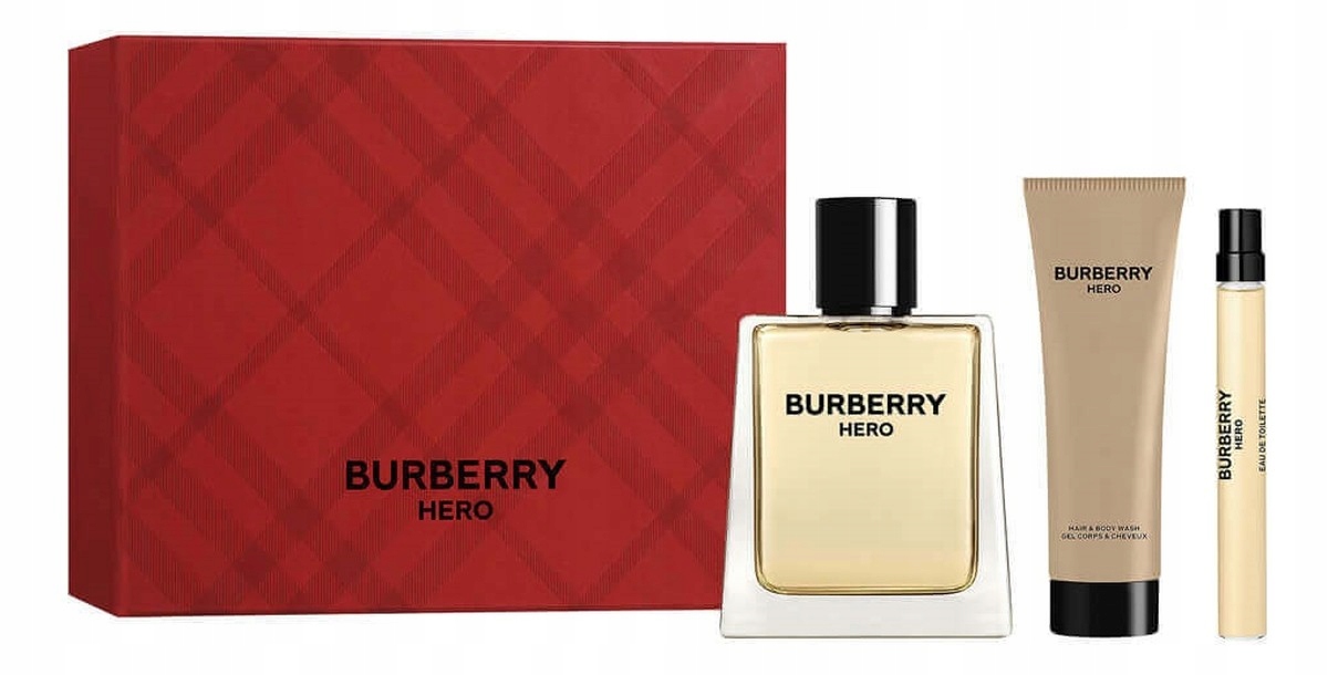Burberry Hero Sada toaletní voda 100 ml gel 75 Ml voda 10 ml