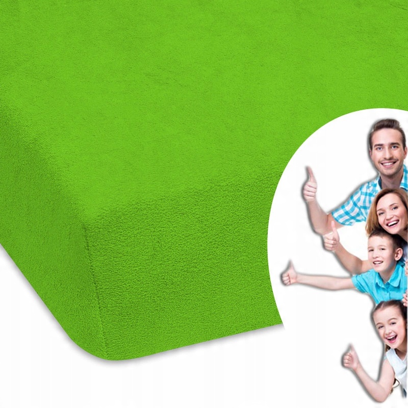 

Prześcieradło Kolor Zielony Z Gumką Frotte 120x200