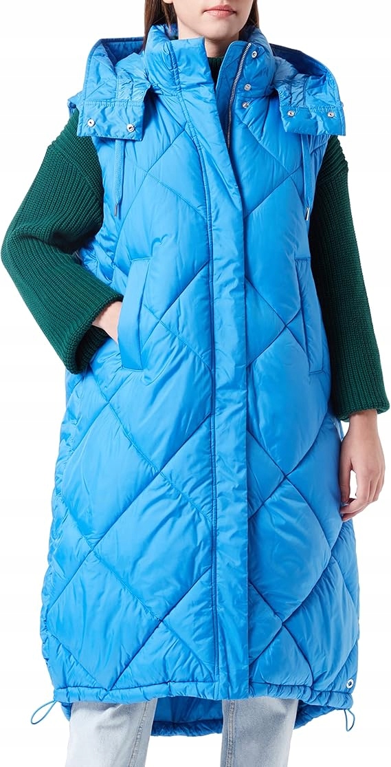 S Oliver Prošívaná Vesta S Odnímatelnou Kapucí Modrá M Jxd