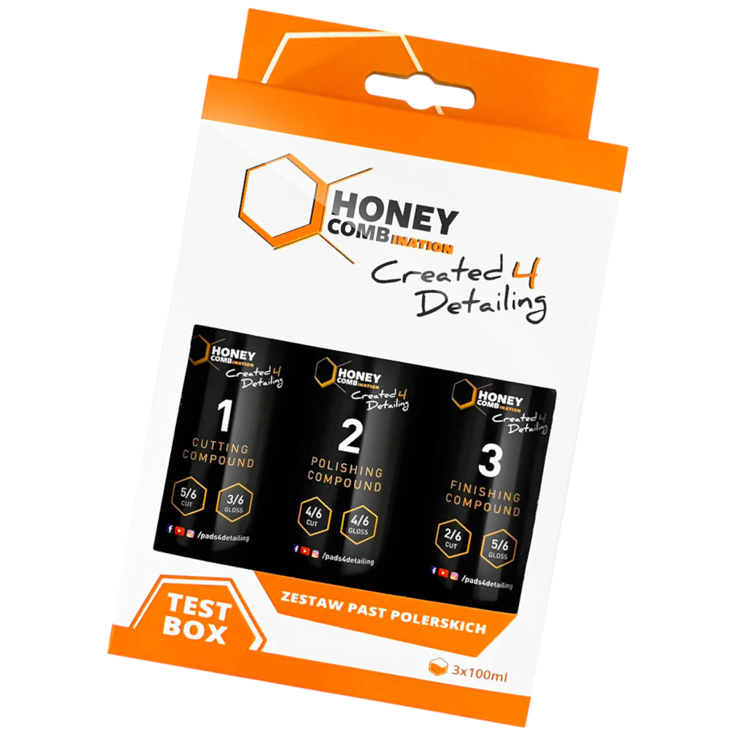 Honey Comb Testbox Test Box Zestaw Past Polerskich 3x100g Cut Polish Finish