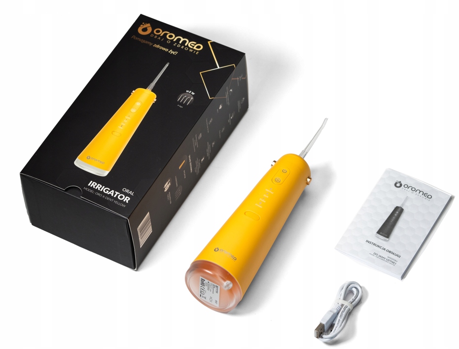 Irygator Do Zębów Bezprzwodowy Dentystyczny Oromed 4 Końcówki Kabel Usb