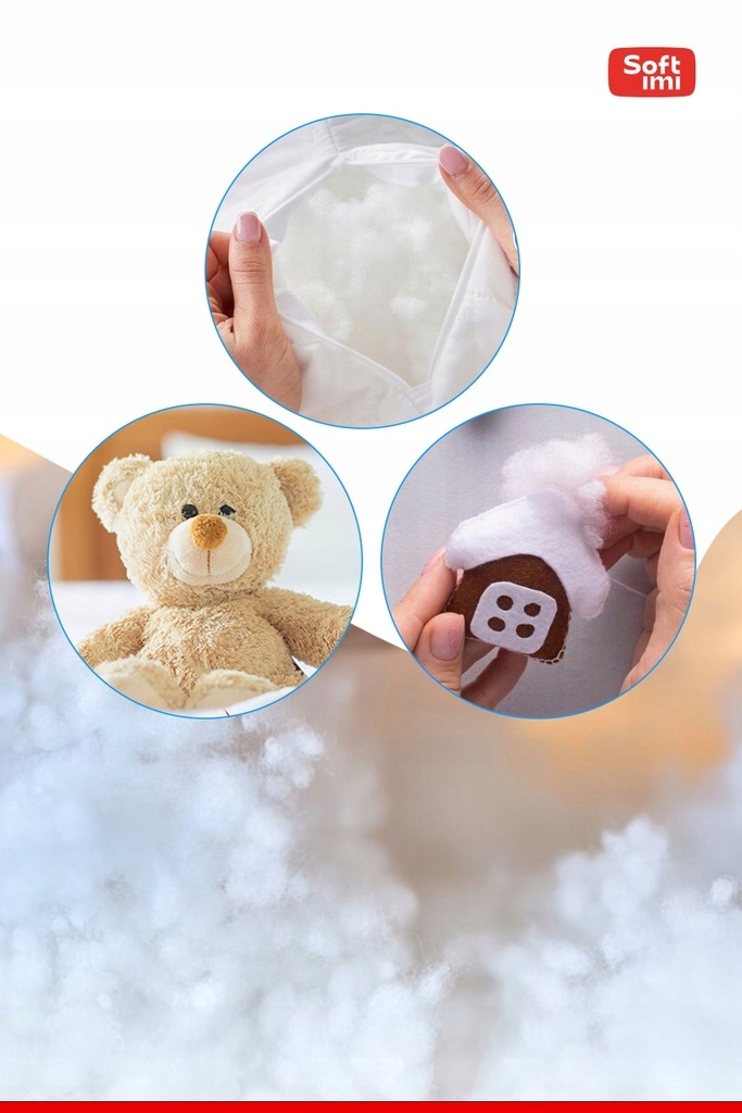 WYPEŁNIENIE KULKA SILIKONOWA WYPEŁNIACZ PODUSZEK KOŁDRY 1 KG Marka Softimi